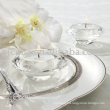Clear Crystal Carved Candle Holder For Home Decoration